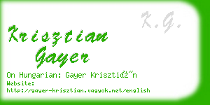 krisztian gayer business card